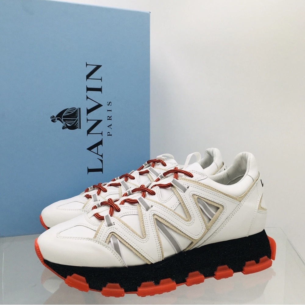 LANVIN- FM - SKDECL - GAVE - E - 19 - White- Men’s Running Sneakers Size 9 M